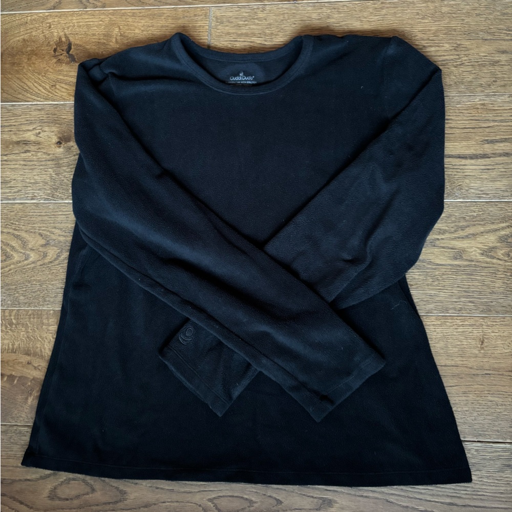 Cozy Cuddl Duds unisex Classic Black Crewneck Sweater